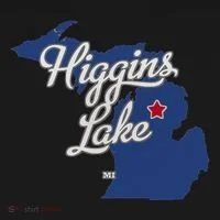 Higgins Lake Michigan MI Map Women's T-Shirt thumb 6