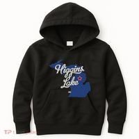 Higgins Lake Michigan MI Map Kids Hoodie thumb 0