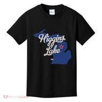 Higgins Lake Michigan MI Map Kids T-Shirt thumb 0
