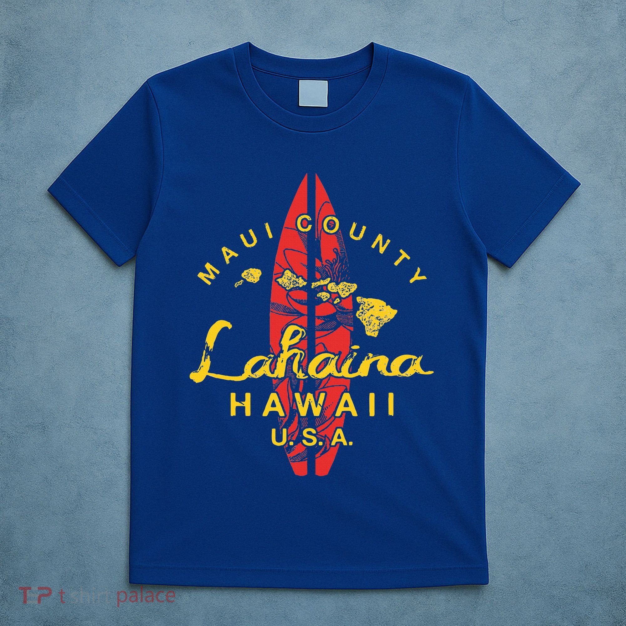 Hawaii Lahaina Maui Vintage Hawaiian Islands Surf T-Shirt