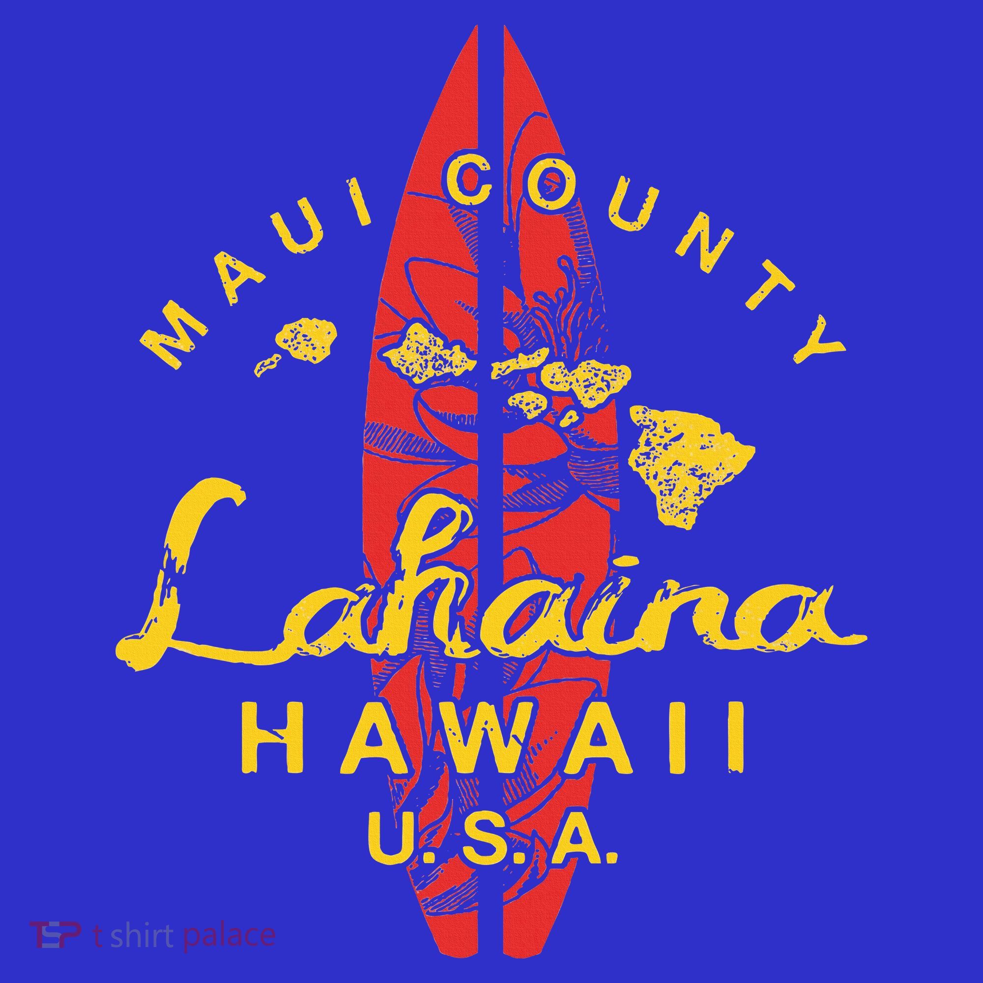 Hawaii Lahaina Maui Vintage Hawaiian Islands Surf T-Shirt