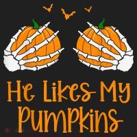 He Likes My Pumpkins Matching Couples Pumpkin Halloween Women's Sweatshirt thumb 2