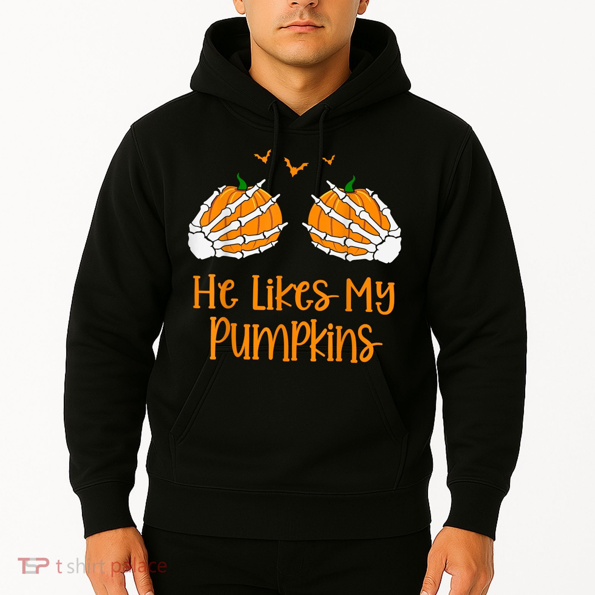 He Likes My Pumpkins Matching Couples Pumpkin Halloween Hoodie