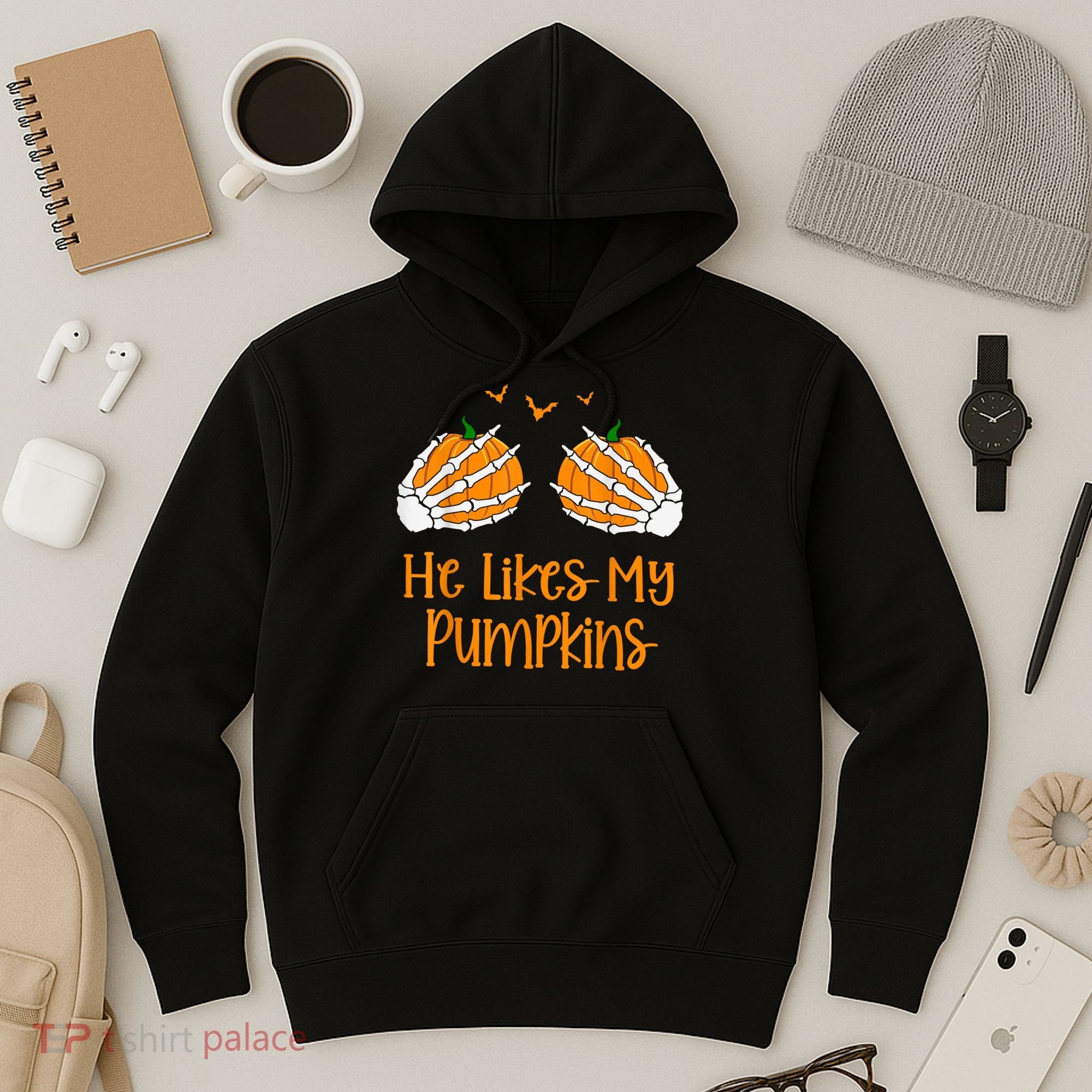 He Likes My Pumpkins Matching Couples Pumpkin Halloween Hoodie