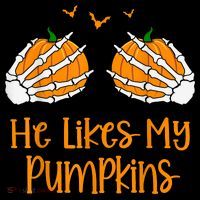 He Likes My Pumpkins Matching Couples Pumpkin Halloween Coffee Mug thumb 5