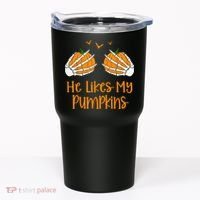 He Likes My Pumpkins Matching Couples Pumpkin Halloween Tumbler thumb 0