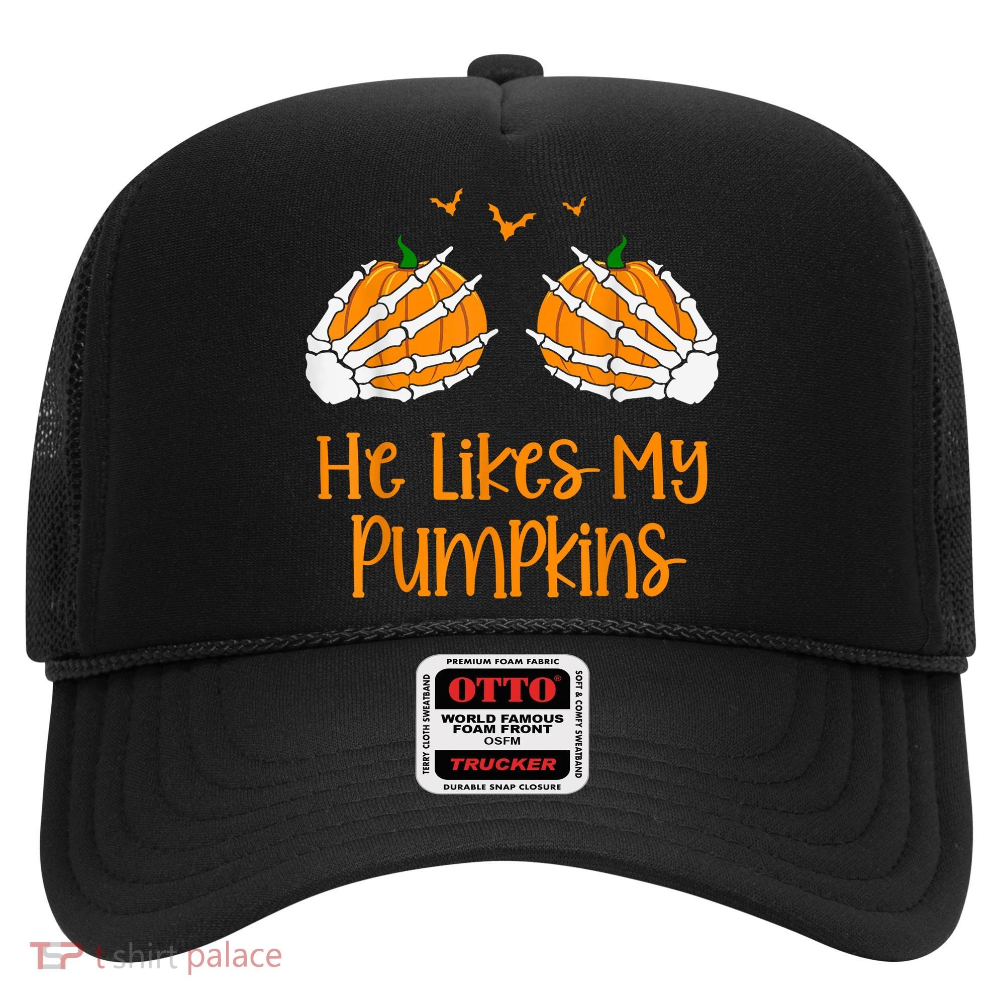 He Likes My Pumpkins Matching Couples Pumpkin Halloween Hat