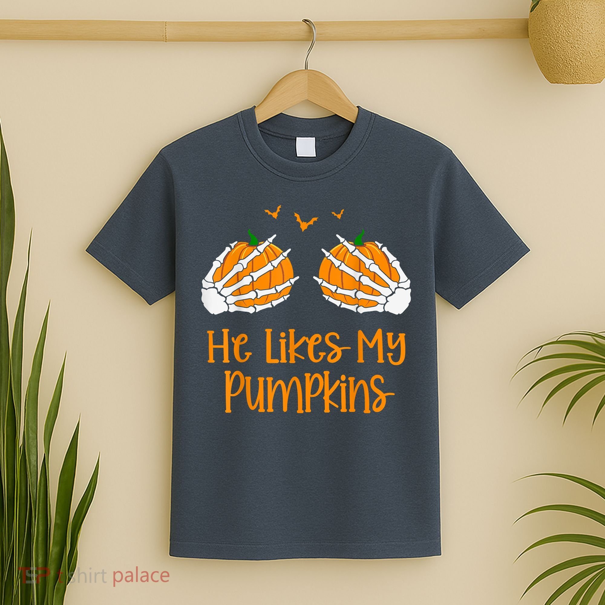 He Likes My Pumpkins Matching Couples Pumpkin Halloween T-Shirt