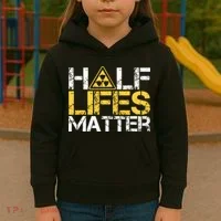 Half Lives Matter Nuclear Engineer Radioactive Decay Kids Hoodie thumb 3