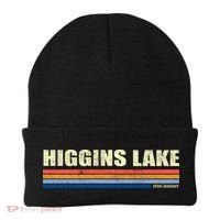 Higgins Lake Michigan Retro Style 1980's Logo Beanie thumb 0