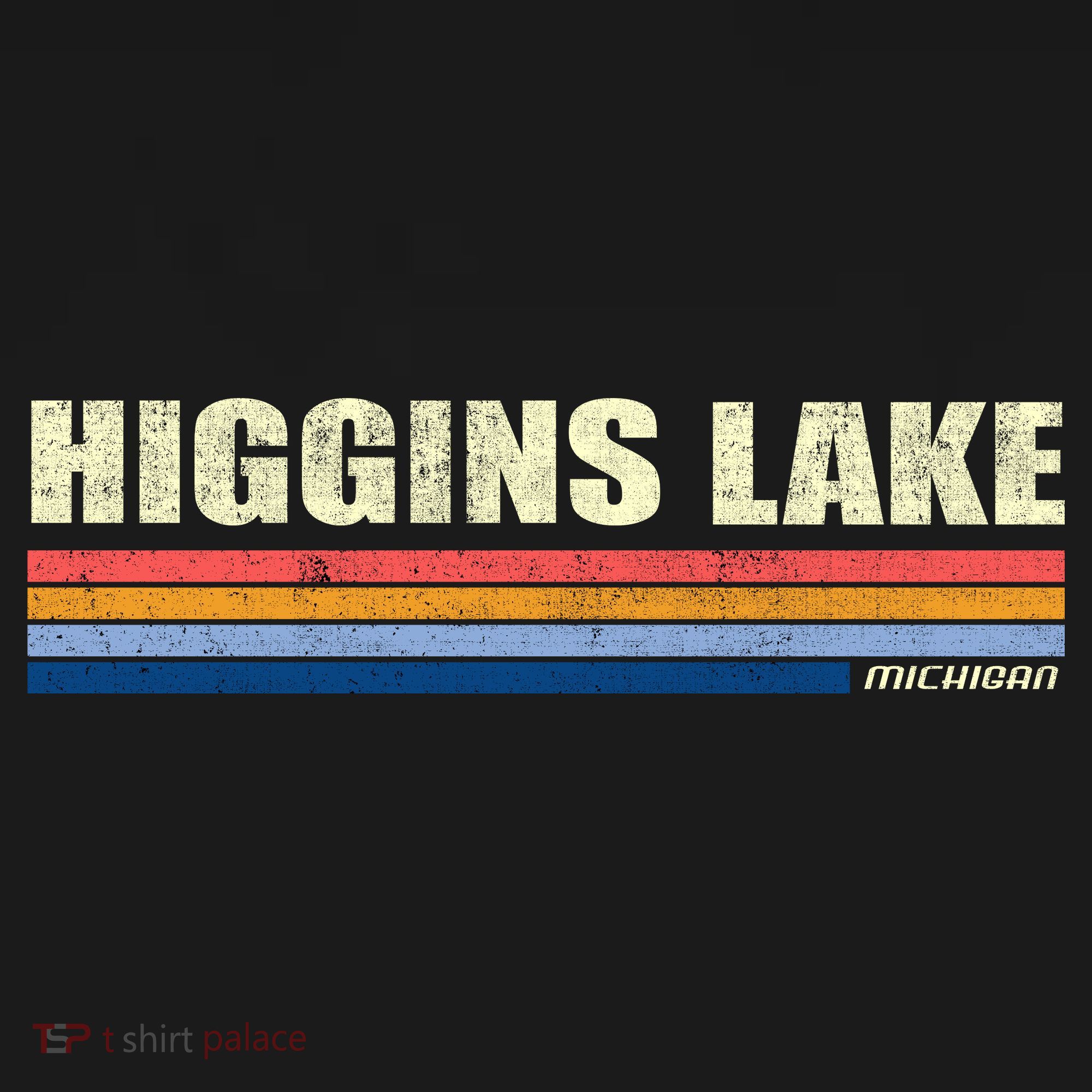 Higgins Lake Michigan Retro Style 1980's Logo Women's Hoodie