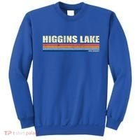 Higgins Lake Michigan Retro Style 1980's Logo Sweatshirt thumb 0