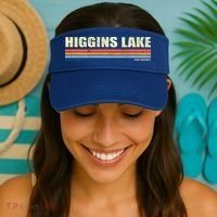 Higgins Lake Michigan Retro Style 1980's Logo Visor thumb 2