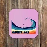 Higgins Lake Michigan Retro Boating Sailing & Fishing Coaster thumb 0