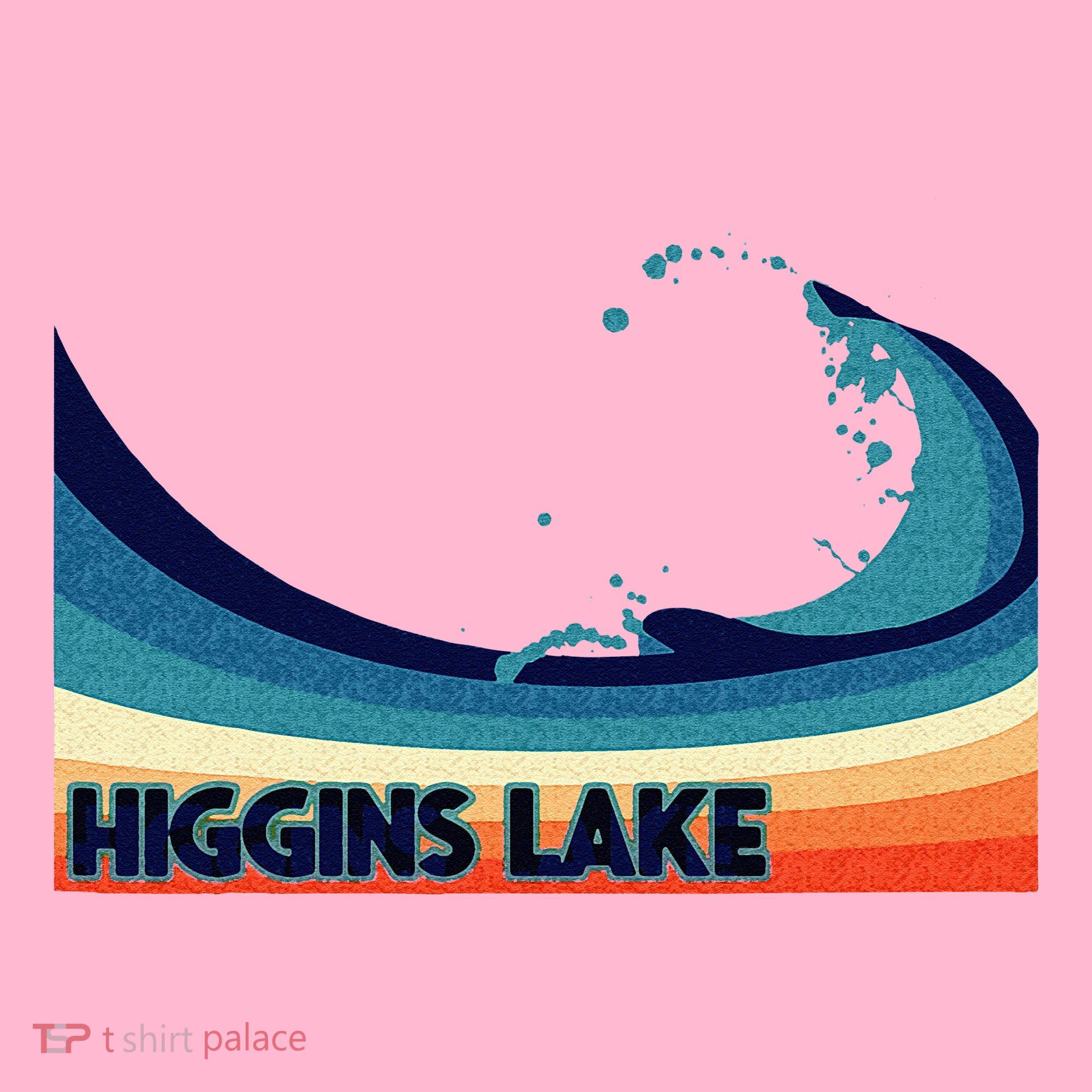 Higgins Lake Michigan Retro Boating Sailing & Fishing Coaster