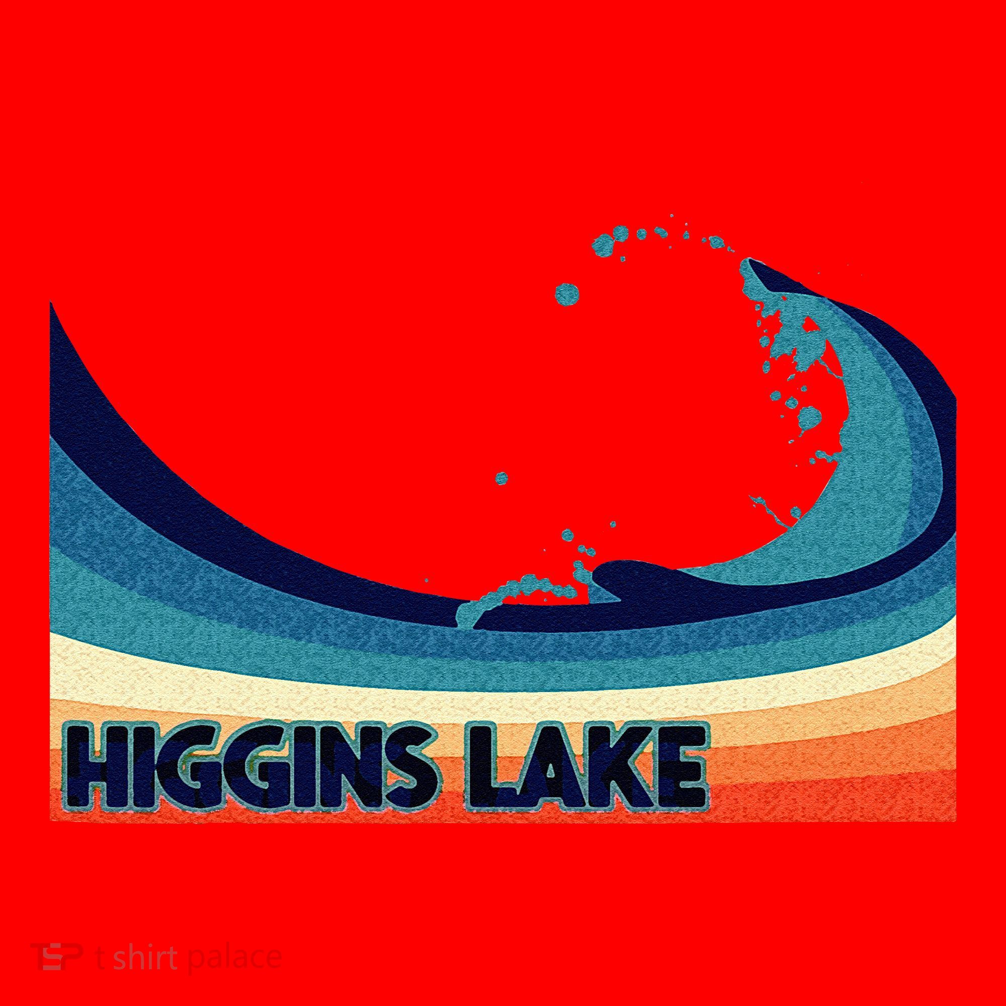 Higgins Lake Michigan Retro Boating Sailing & Fishing Santa Hat