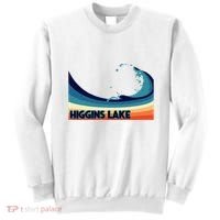 Higgins Lake Michigan Retro Boating Sailing & Fishing Sweatshirt thumb 0