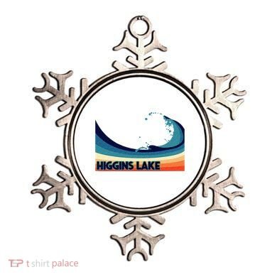 Higgins Lake Michigan Retro Boating Sailing & Fishing Ornament