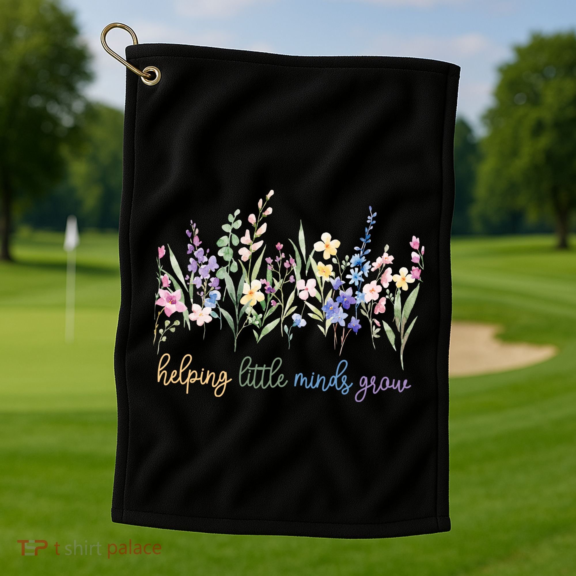 Helping Little Minds Grow Golf Towel