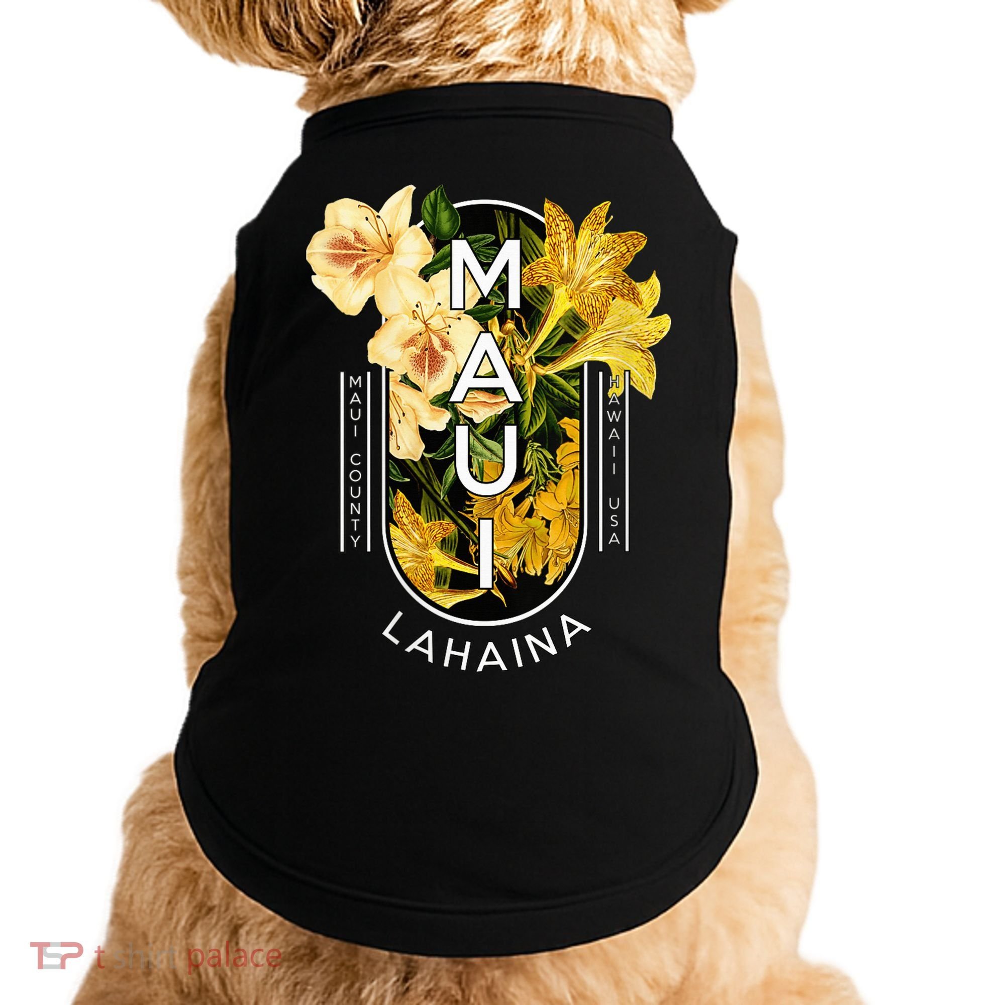 Hawaii Lahaina Maui Floral Doggie Tank