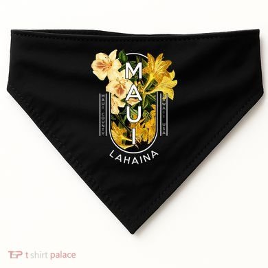Hawaii Lahaina Maui Floral USA-Made Doggie Bandana