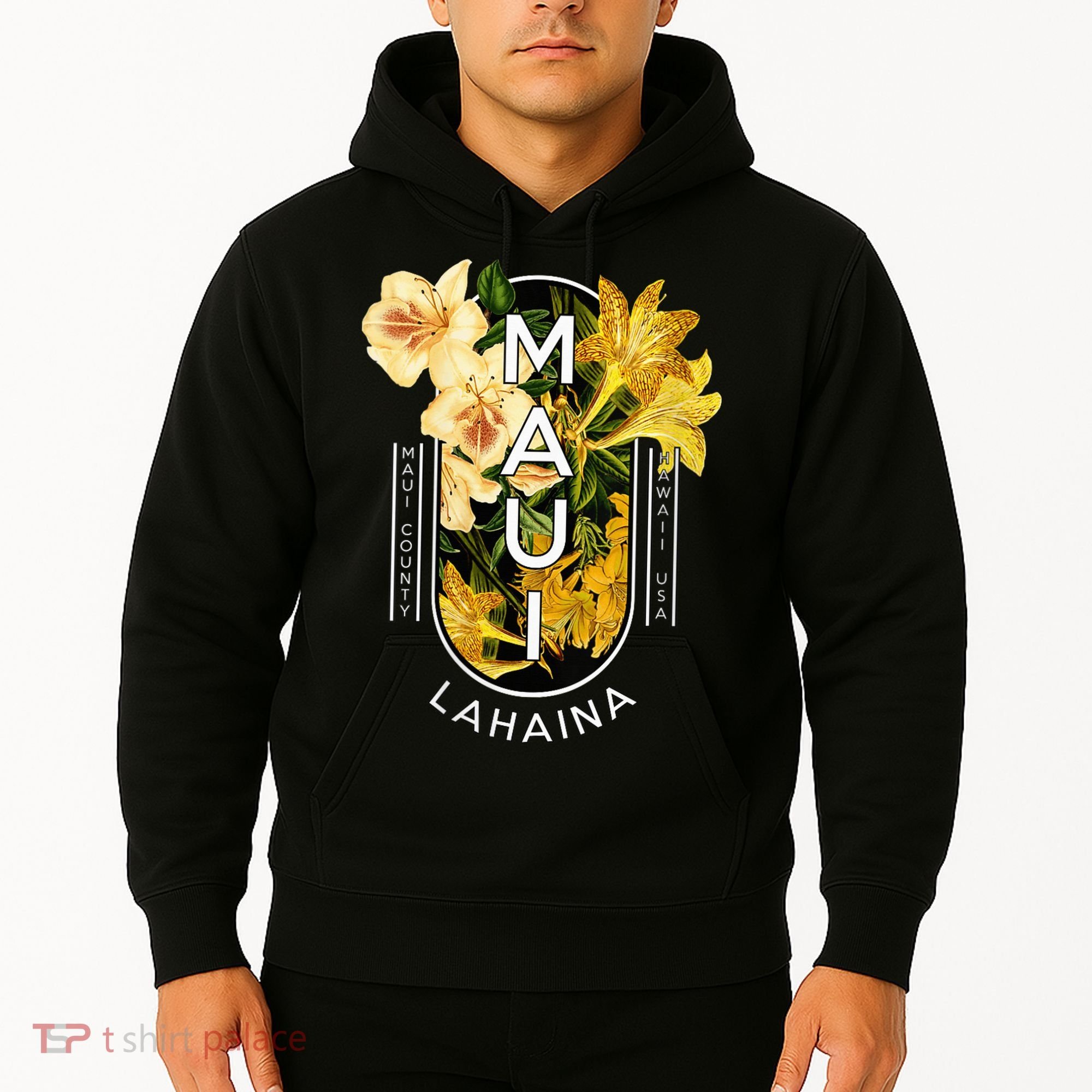 Hawaii Lahaina Maui Floral Hoodie