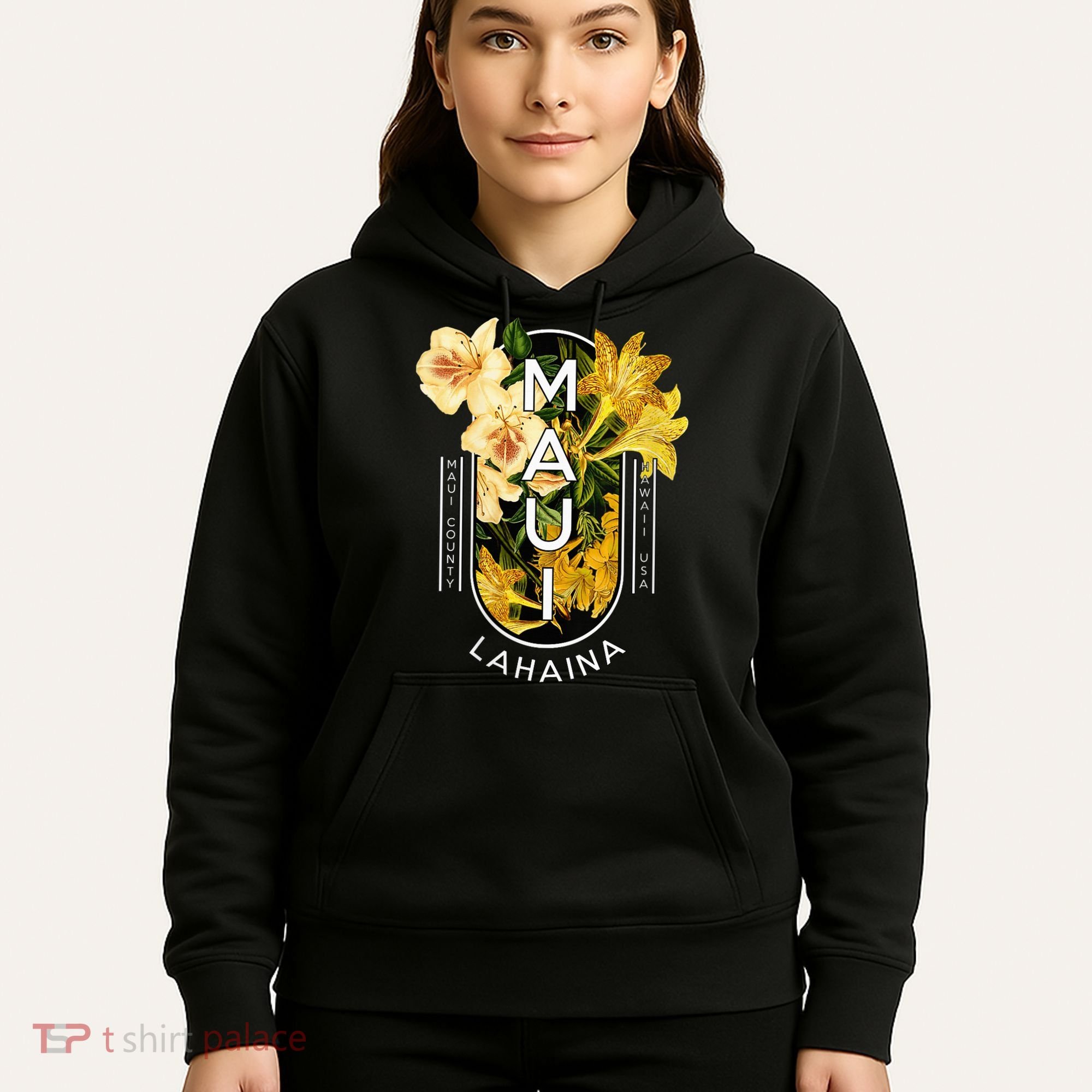 Hawaii Lahaina Maui Floral Hoodie