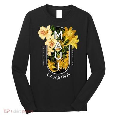 Hawaii Lahaina Maui Floral Long Sleeve Shirt