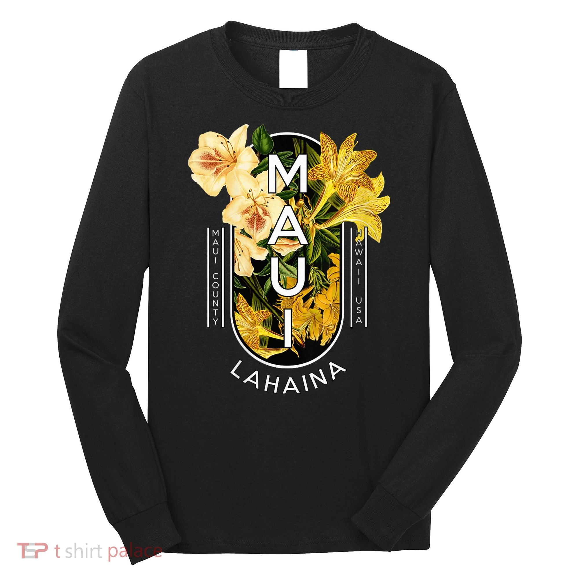 Hawaii Lahaina Maui Floral Long Sleeve Shirt