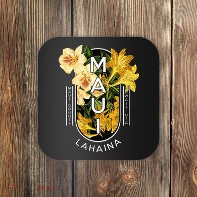 Hawaii Lahaina Maui Floral Coaster