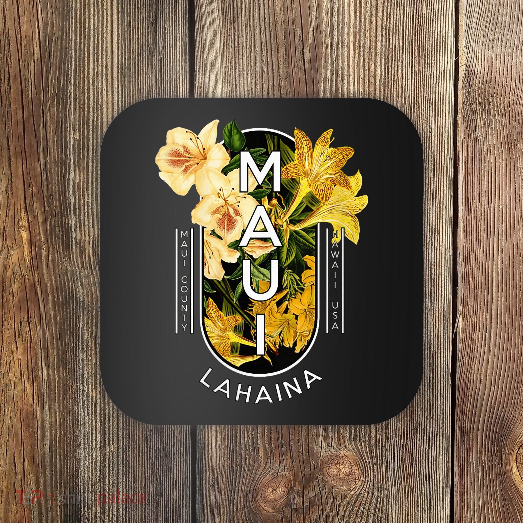 Hawaii Lahaina Maui Floral Coaster