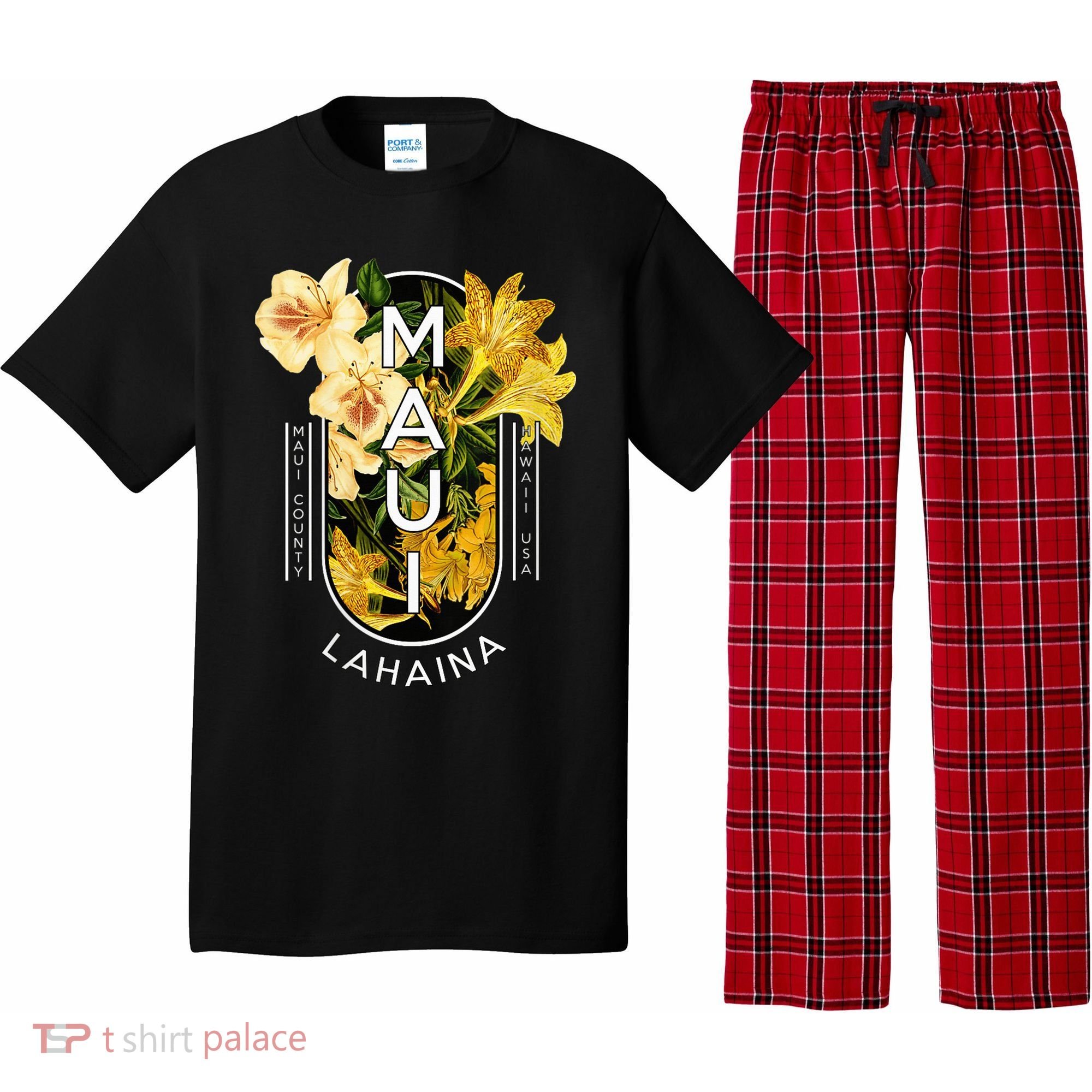 Hawaii Lahaina Maui Floral Pajama Set