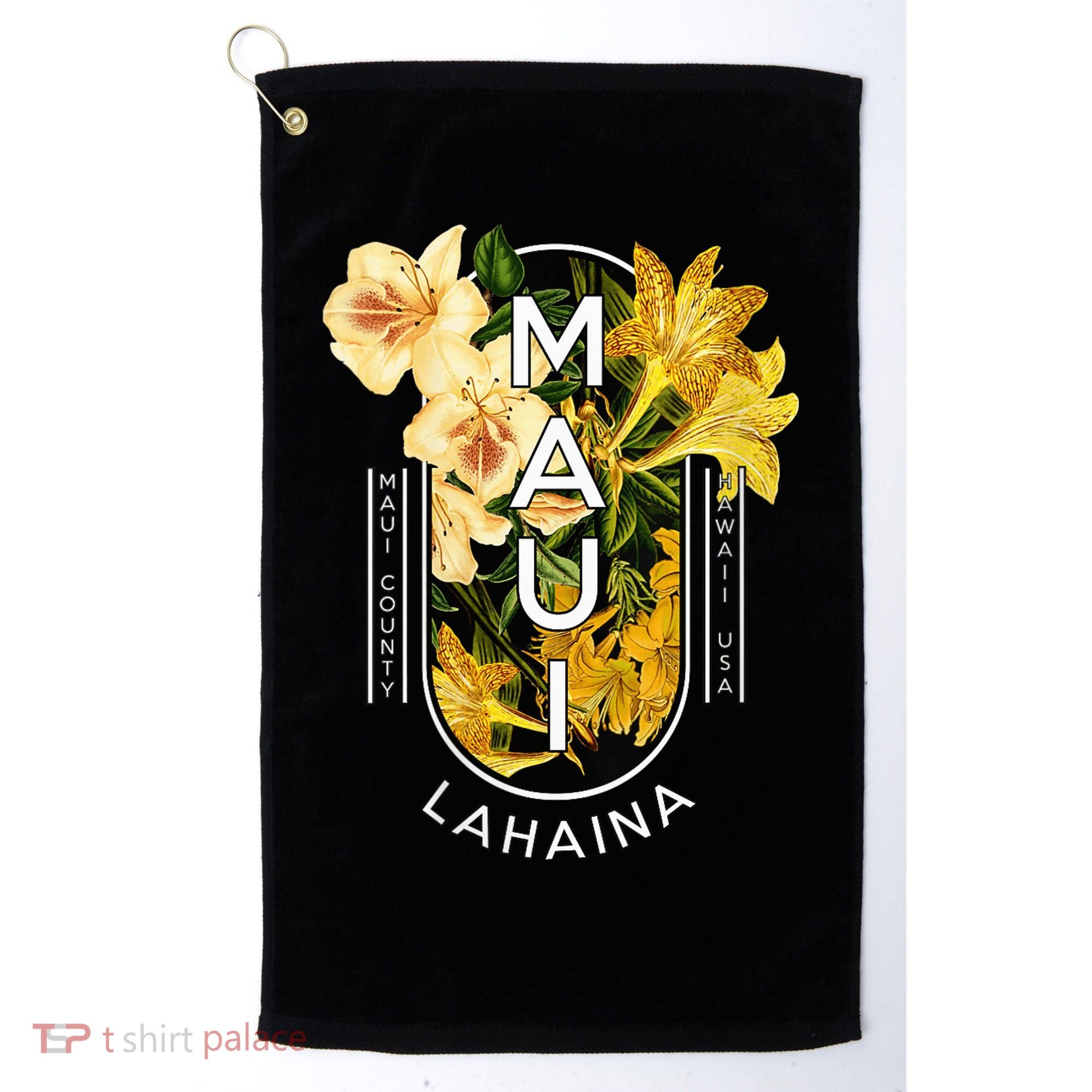 Hawaii Lahaina Maui Floral Golf Towel