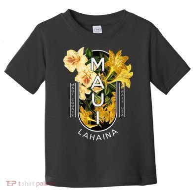Hawaii Lahaina Maui Floral Toddler T-Shirt