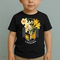 Hawaii Lahaina Maui Floral Toddler T-Shirt thumb 2