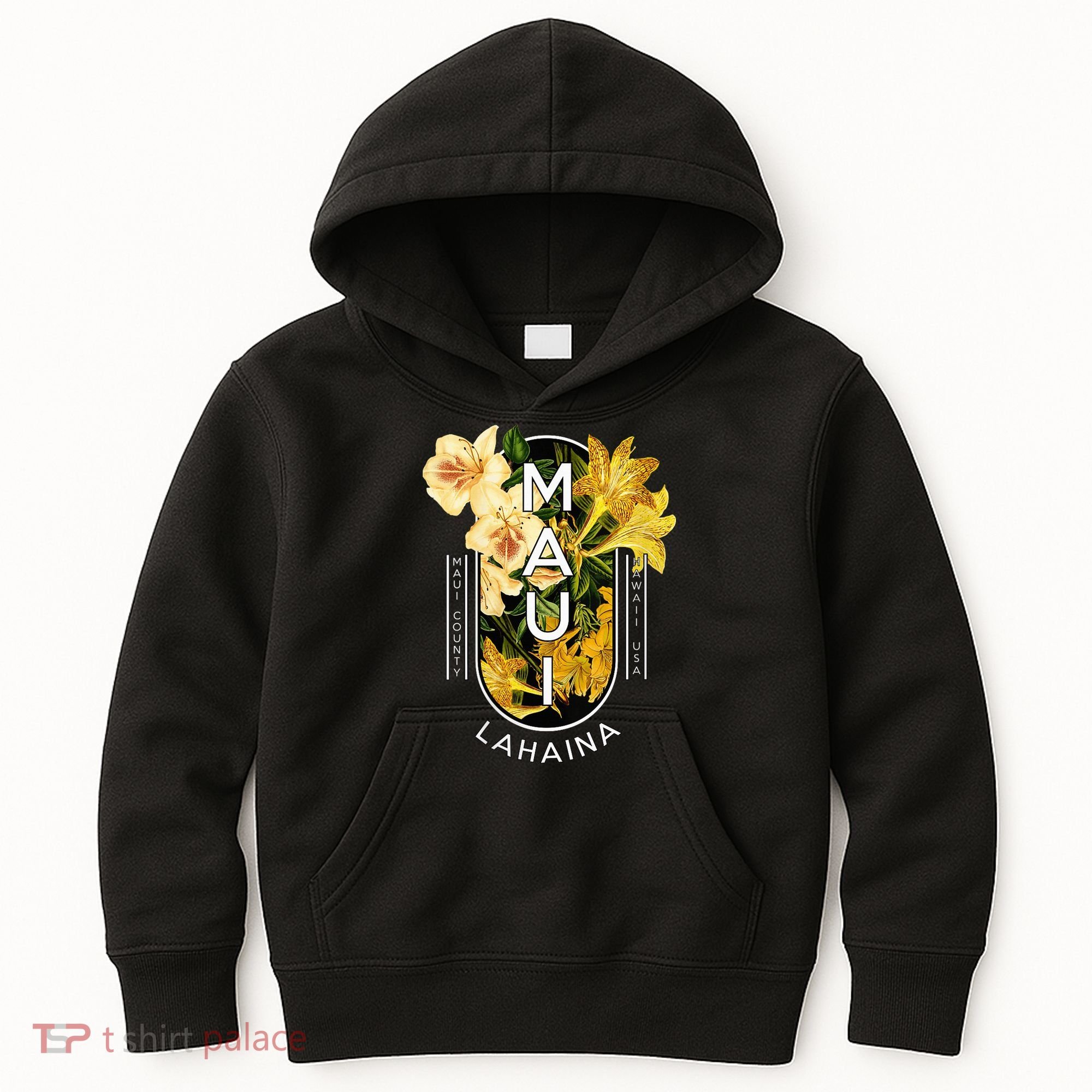 Hawaii Lahaina Maui Floral Kids Hoodie