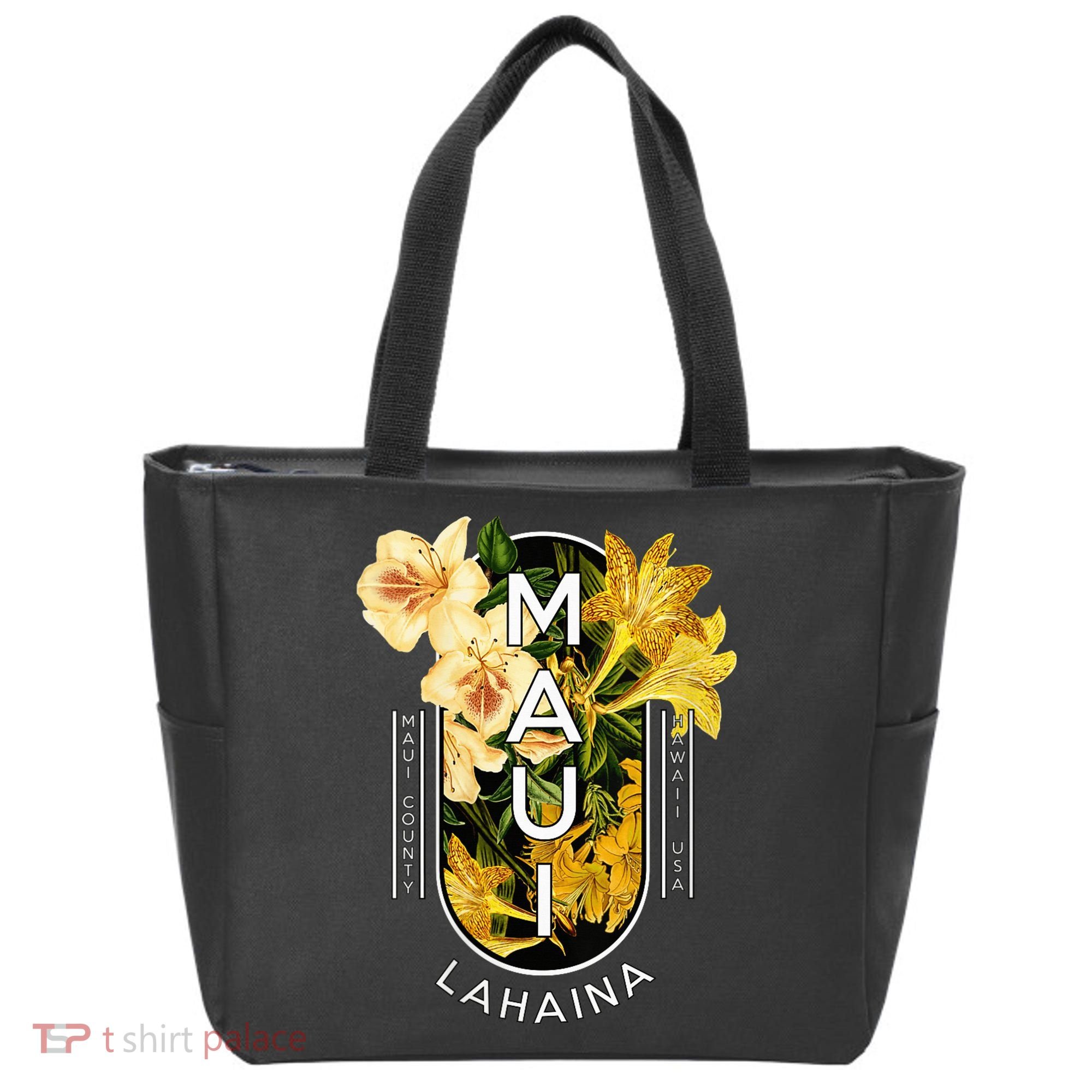 Hawaii Lahaina Maui Floral Tote Bag