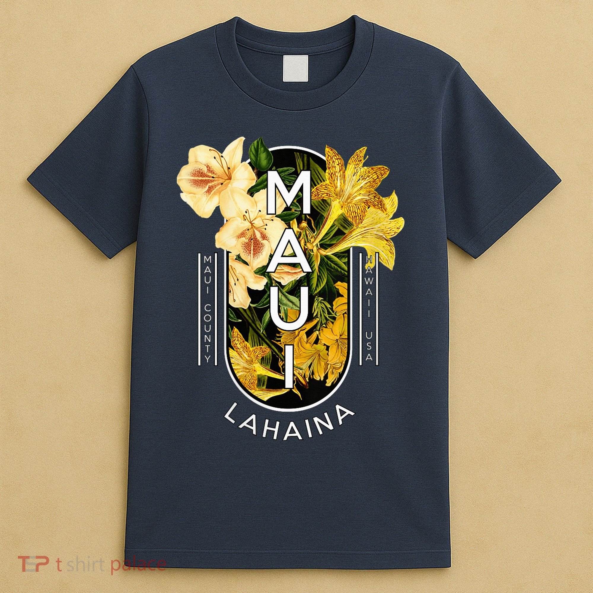 Hawaii Lahaina Maui Floral T-Shirt