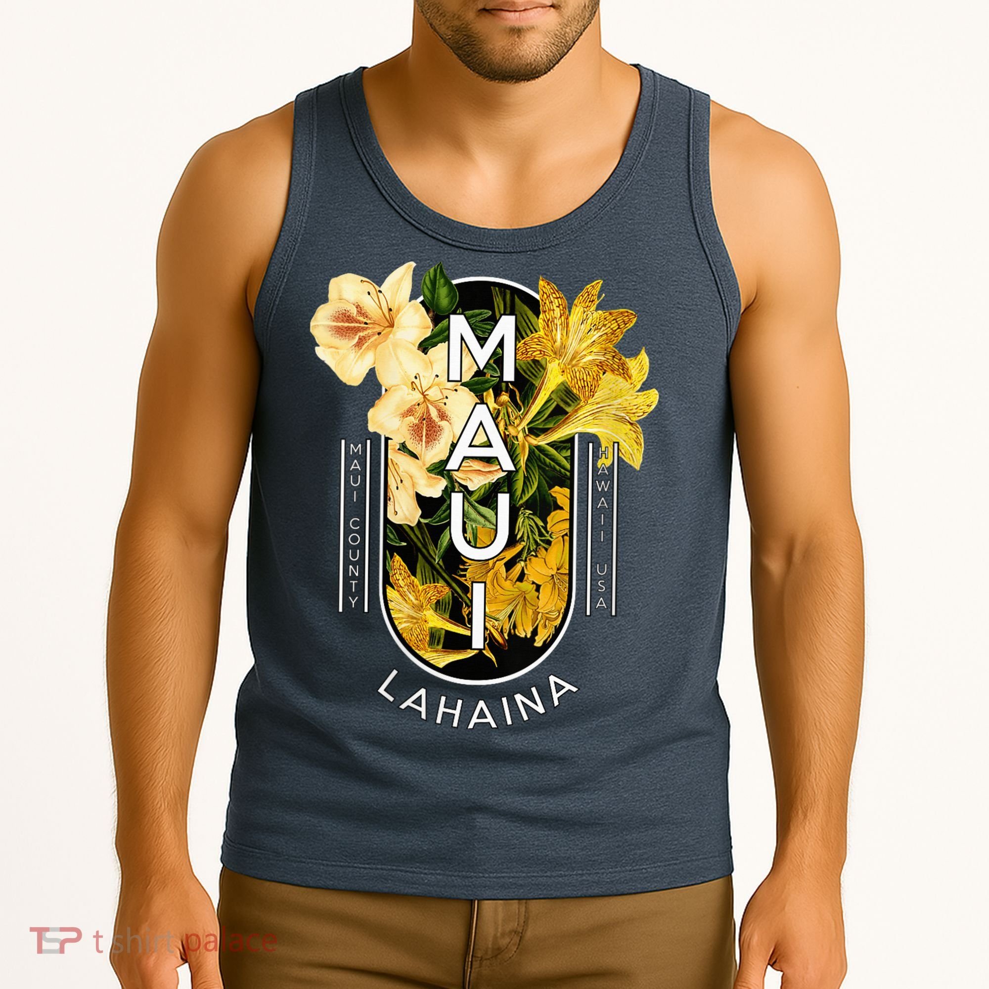 Hawaii Lahaina Maui Floral Tank Top