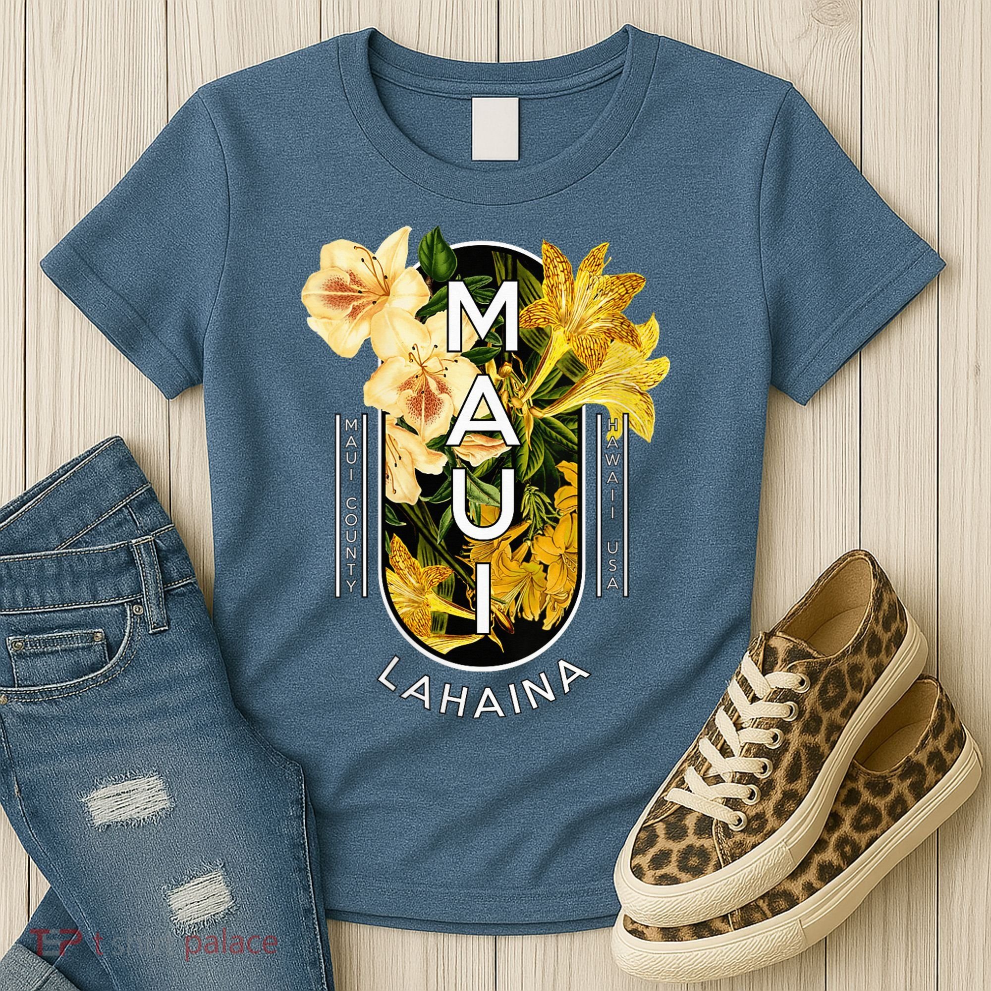 Hawaii Lahaina Maui Floral Women's T-Shirt