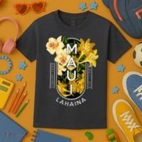 Hawaii Lahaina Maui Floral Kids T-Shirt thumb 3