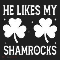 He Likes My Shamrocks Funny St Patricks Day Women's Sweatshirt thumb 2