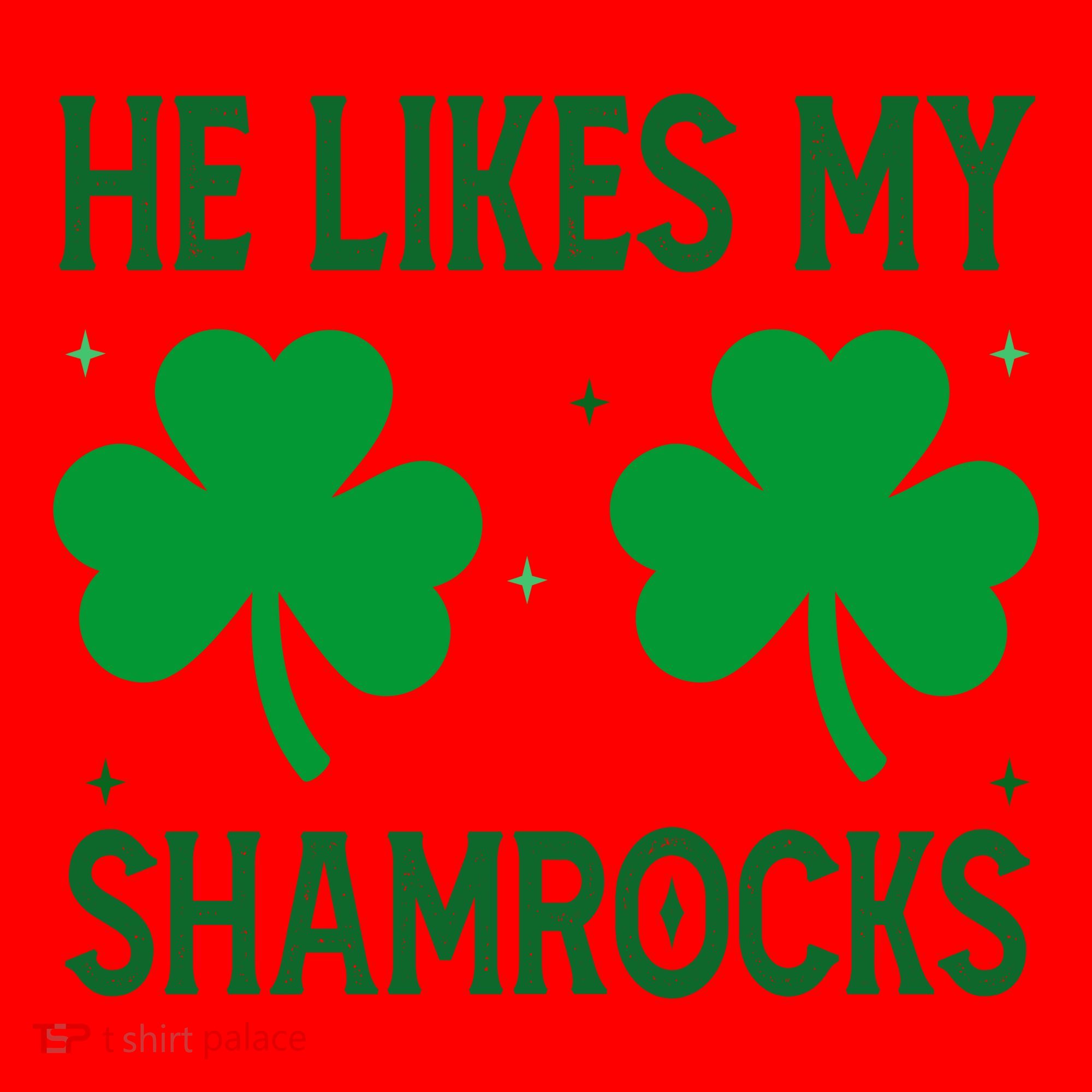 He Likes My Shamrocks Funny St Patricks Day Santa Hat