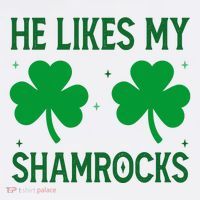 He Likes My Shamrocks Funny St Patricks Day Women's Hoodie thumb 2