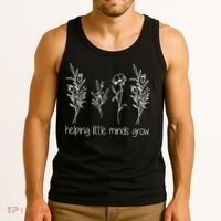 Helping Little Minds Grow Gift For Teacher Tank Top thumb 3