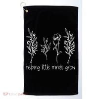 Helping Little Minds Grow Gift For Teacher Golf Towel thumb 0