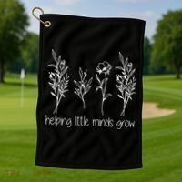Helping Little Minds Grow Gift For Teacher Golf Towel thumb 1