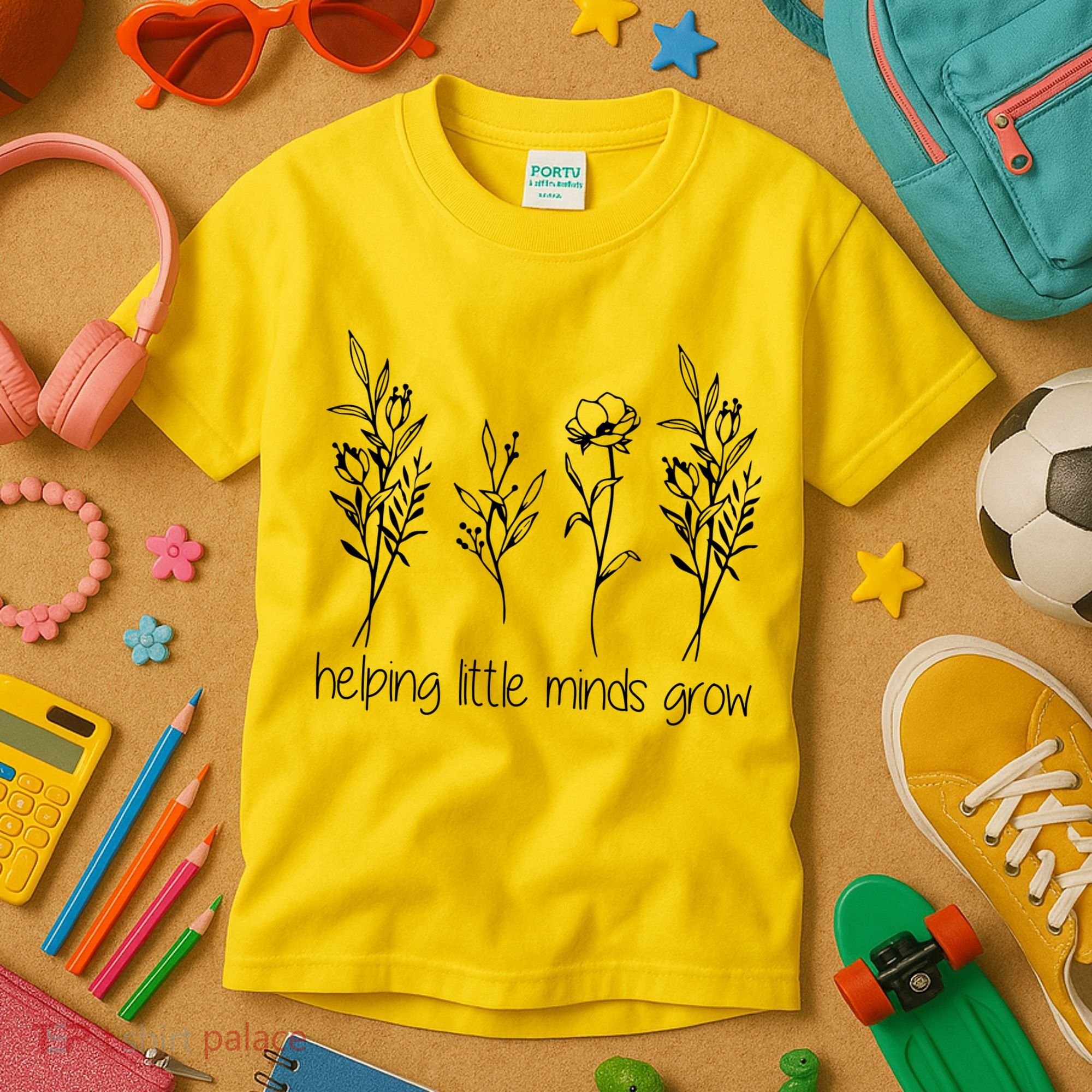 Helping Little Minds Grow Gift For Teacher Kids T-Shirt