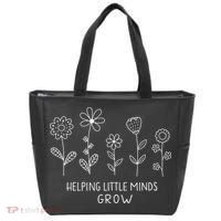 Helping Little Minds Grow Wildflower Kindergarten Teacher Tote Bag thumb 0