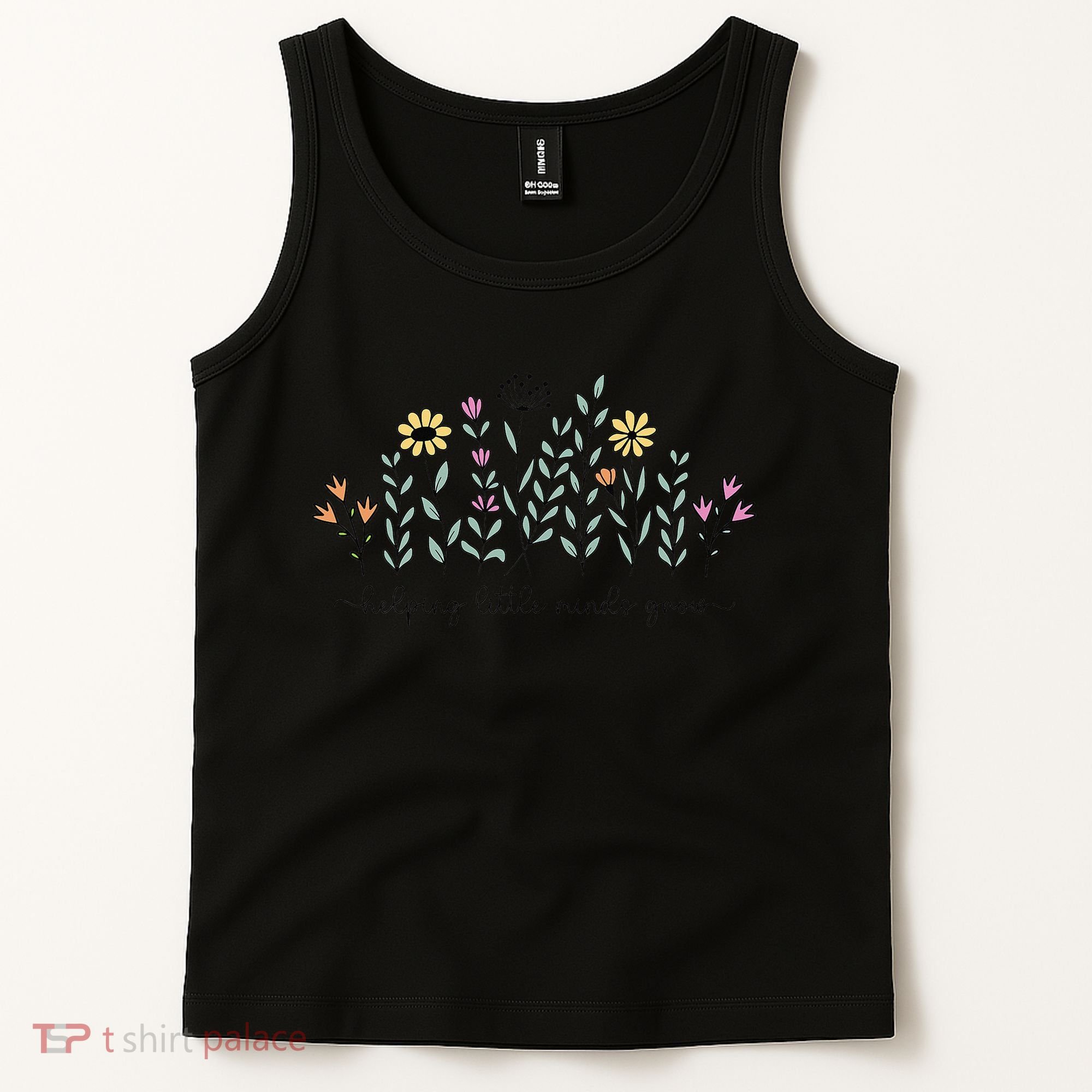 Helping Little Minds Grow Teacher Back To School First Day Tank Top